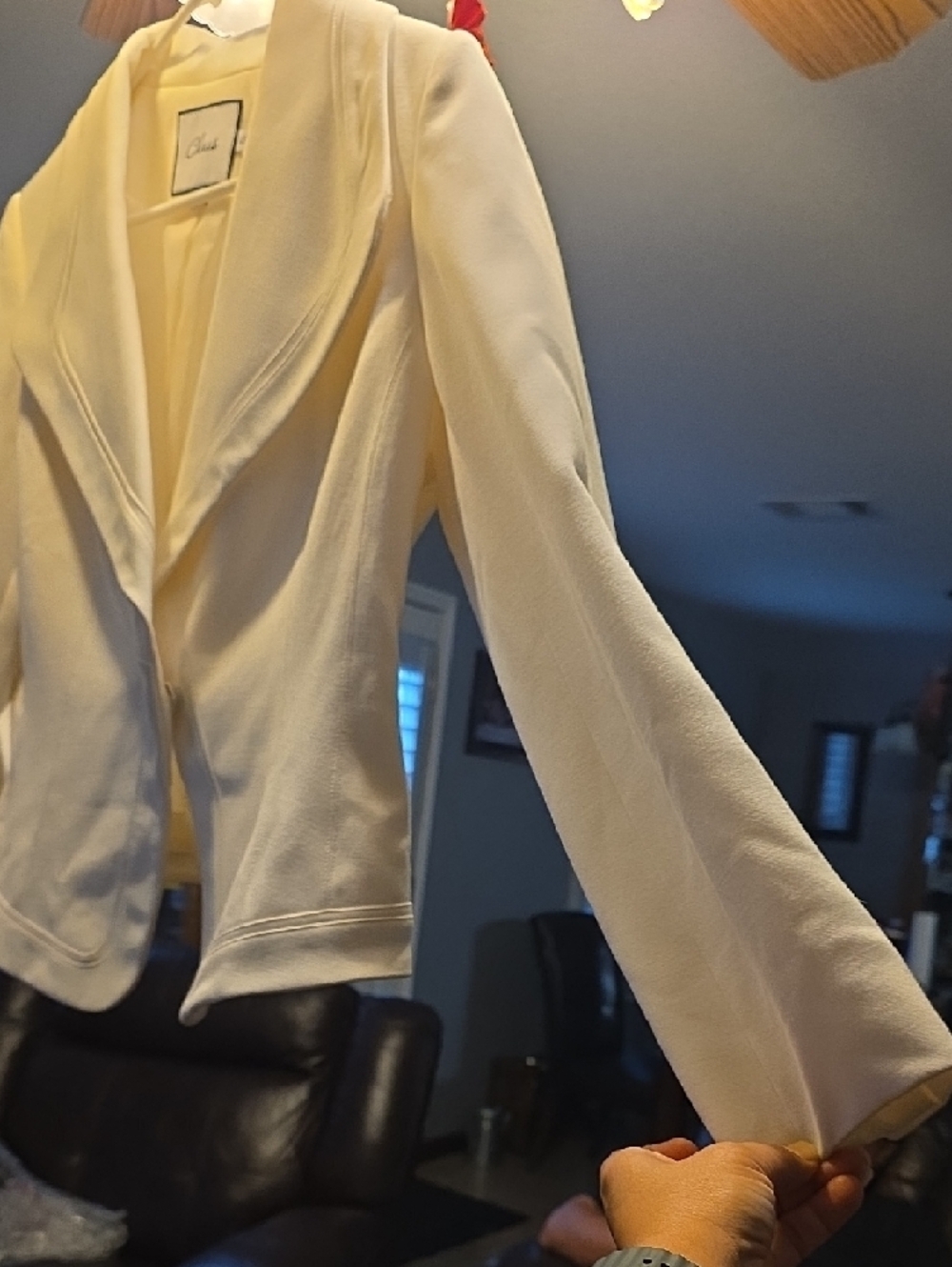 Chaus Cream Shawl-Collar Blazer - Picture 3 of 16